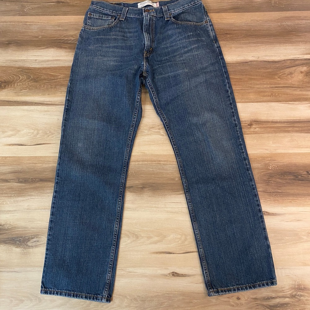Levi's 505 Regular Fit Jeans Mens 34 x 32 Y2K Blue Denim Cotton Made in Colombia